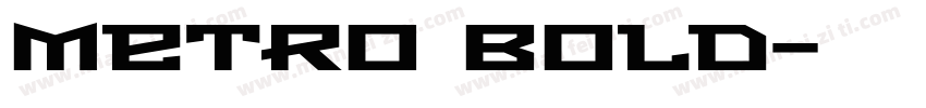 Metro Bold字体转换